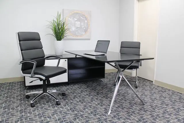 Alt view image 4 of 7 - CaressoftPlus Executive Chair, Traditional, Metal Chrome Finish (B9471-BK)