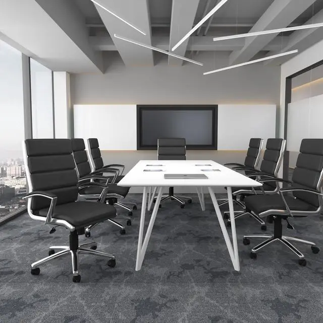 Alt view image 2 of 7 - CaressoftPlus Executive Chair, Traditional, Metal Chrome Finish (B9471-BK)