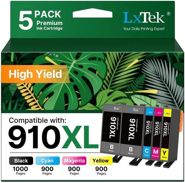 Main image of 910XL Ink Cartridges for HP Printers Replacement for 910XL HP910XL | for HP 910XL Ink Cartridges Combo Pack for OfficeJet 8010 8015 8018 8022 Pro 8020 8025 8028 8035 Printer (5 Pack)