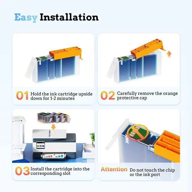 Alt view image 4 of 7 - 910XL Ink Cartridges for HP Printers Replacement for 910XL HP910XL | for HP 910XL Ink Cartridges Combo Pack for OfficeJet 8010 8015 8018 8022 Pro 8020 8025 8028 8035 Printer (5 Pack)