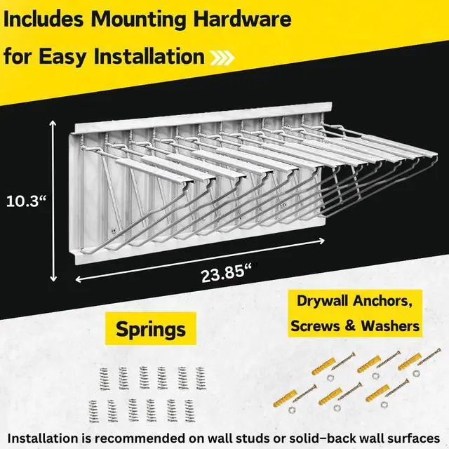 Alt view image 2 of 7 - Adir Wall Mount Blueprint Rack - Blue Print Organizer, Poster Wall Mount Display, Map Storage Holder with 12 Pivot Brackets - Plan Rack for Office (Without Blueprint Clamps)