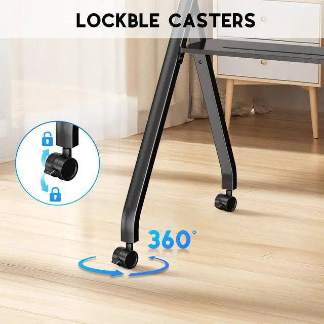 Alt view image 3 of 5 - Smart Board Stand with Wheels, 55/65/75/86'' Interactive Whiteboard Stand, Mobile Stand with Four Lockable Wheels, Stable and Easy to Move for Home Office School Classroom (Only Stand)