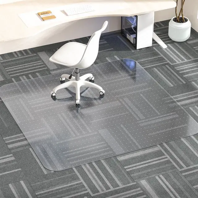 Main image of Office Chair Mat for Carpet, 53" X 45" X 0.09" Desk Chair Mat for Carpet Floors, Clear and Thick Rolling Computer Chair Mats with Non-Slip Studded for Home and Office Low Pile Carpets