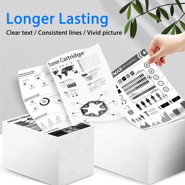 Alt view image 4 of 6 - TN225 TN-225 Black High Yield Toner Cartridge 2 Pack Replacement for Brother TN 225 Toner for HL-3140CW MFC-9330CDW MFC-9340CDW HL-3180CDW MFC-9130CW MFC-9140CDN DCP-9015CDW Printer Toner TN225BK
