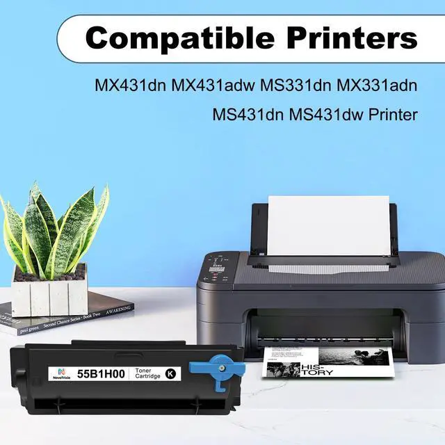 Alt view image 2 of 5 - 55B1H00 Black Toner Cartridge Compatible for Lexmark MS331 Ink MX331 Toner MS431 MX431 MS331dn MS431dn MS431dw MX331adn MX431adn MX431adw MX432adwe Laser Printers 1-Pack High Yield 15,000 Pages Black