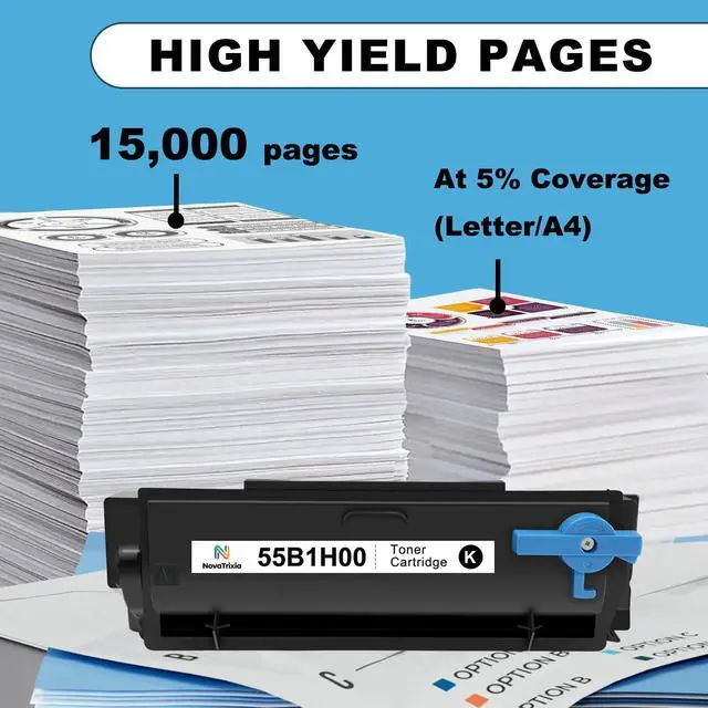 Alt view image 3 of 5 - 55B1H00 Black Toner Cartridge Compatible for Lexmark MS331 Ink MX331 Toner MS431 MX431 MS331dn MS431dn MS431dw MX331adn MX431adn MX431adw MX432adwe Laser Printers 1-Pack High Yield 15,000 Pages Black