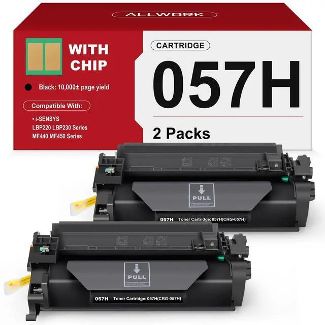 Main image of 057H High Yield Toner Cartridge Replacement for Canon MF455dw, 2 Pack Black | Use for MF455dw MF445dw LBP226dw LBP227dw LBP228dw LBP230 MF448dw MF449dw LBP236dw LBP237dw Printer, 10000 Pages per Piece
