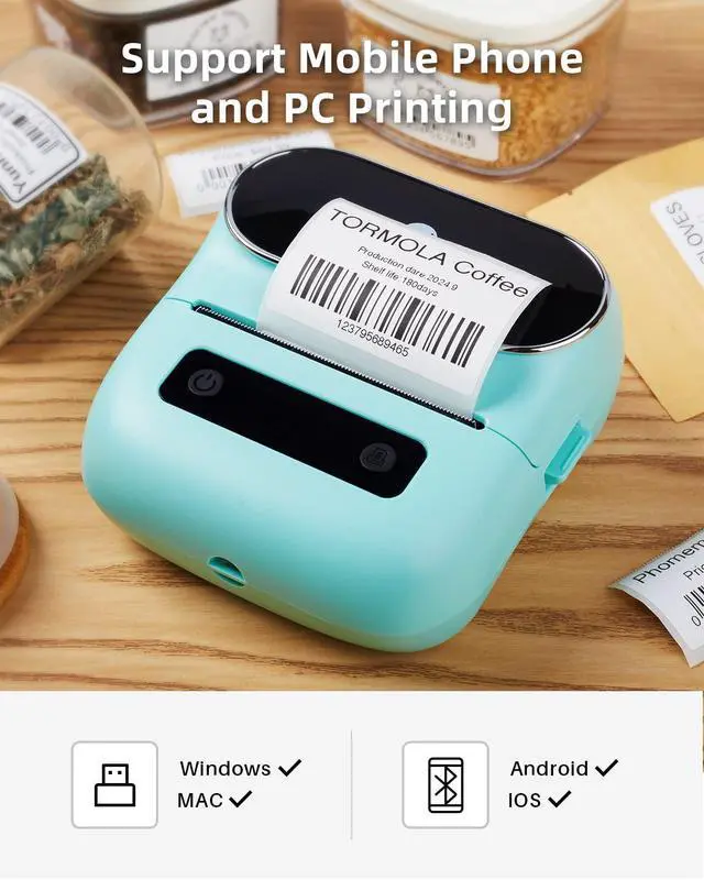 Alt view image 5 of 6 - M220 Label Maker, 3 Inch Bluetooth Thermal Label Printer for Barcode, Address, Labeling, Mailing, File Folder Label, Label Maker Machine with 3 Rolls of Labels