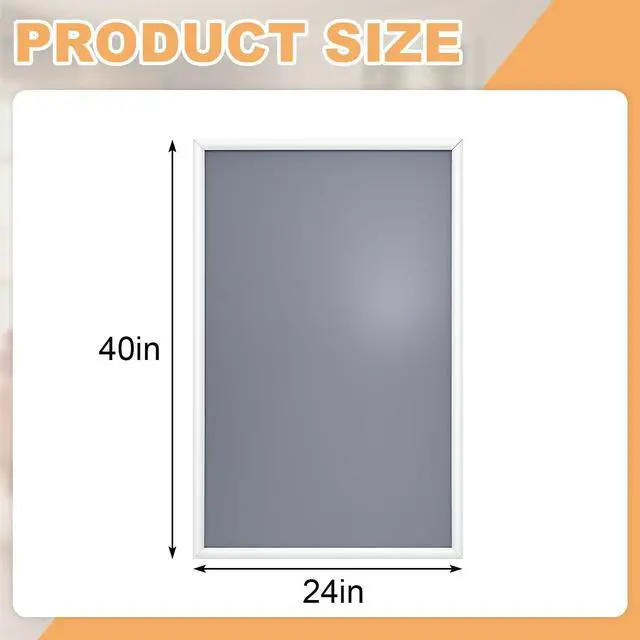 Alt view image 3 of 6 - Silver Snap Poster Frame 40 x 24 Inch Heavy Duty Aluminum with Clear Gloss Overlay with Mounting Hardware Includes 4 Mounting Screws and Drywall Anchors