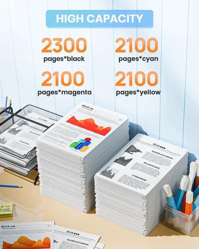 Alt view image 3 of 7 - 055 055H Toner Cartridge Set MF743Cdw MF741Cdw MF740C | Compatible for Canon 055 Toner Cartridge Set to Use with Canon Color ImageCLASS MF745Cdw MF746Cdw LBP664Cdw LBP660C (4 Pack)