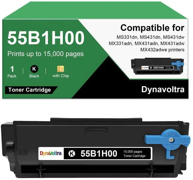 Main image of 55B1H00 Toner Cartridge Black(15,000 Pages)55B1000 MS331 Toner Compatible for Lexmark ms431 toner cartridge MS331dn, MS431dn, MS431dw, MX331adn, MX431adn, MX431adw, MX432adwe Printers,1-Pack,With Chip