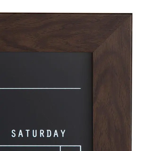 Alt view image 3 of 5 - Beatrice Framed Magnetic Chalkboard Monthly Calendar, 23x29, Walnut Brown