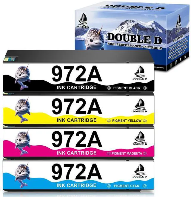 Main image of Ink Cartridges Compatible with 972 972A with Chip Upgrade Device for 972X 972A Work with PageWide 377dw 477dw 477dn 577dw 577z 452dn 452dw 552dw P55250dw P57750dw (BK C M Y, 4 Pack)