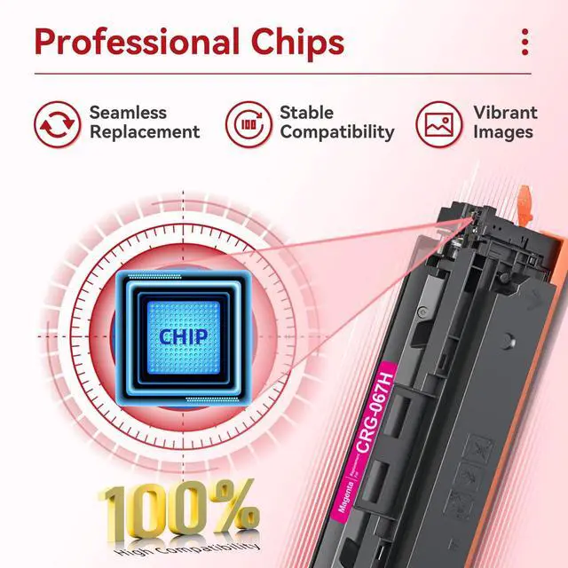 Alt view image 4 of 7 - 067H Toner Cartridges Set Compatible for Canon 067H 067 Toner Cartridges Work for Canon MF656Cdw MF654Cdw MF653Cdw MF650C LBP632Cdw Printer (CRG-067H 067 High Yield Toner -4 Packs)