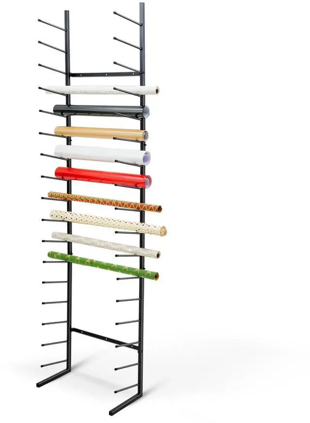 Main image of 9/17 Tier Wall Mount Blueprint Storage Rack Hanging Vinyl File Roll Poster Display Rack Vertical Art Print Blueprint Holder for Plan Organization(84 x 21 x 11 Inches)