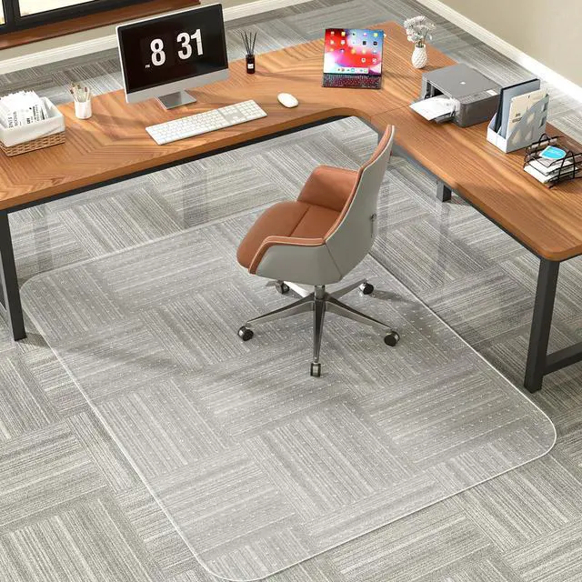 Main image of Office Chair Mat for Carpet, 48" X 60" X 0.09" Desk Chair Mat for Carpet Floors, Clear and Thick Rolling Computer Chair Mats with Non-Slip Studded for Home and Office Low Pile Carpets