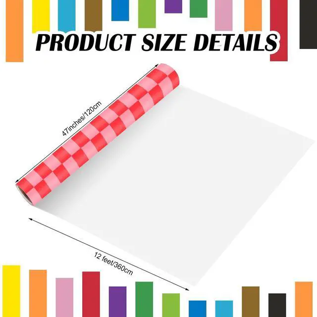 Alt view image 3 of 7 - 9 Pack Pastel Checkerboard Bulletin Board Paper Roll 4 x 12 ft Fade Resistant Colorful Bulletin Board Paper for Classroom DIY Art Projects Wrapping Drawing Painting Supplies