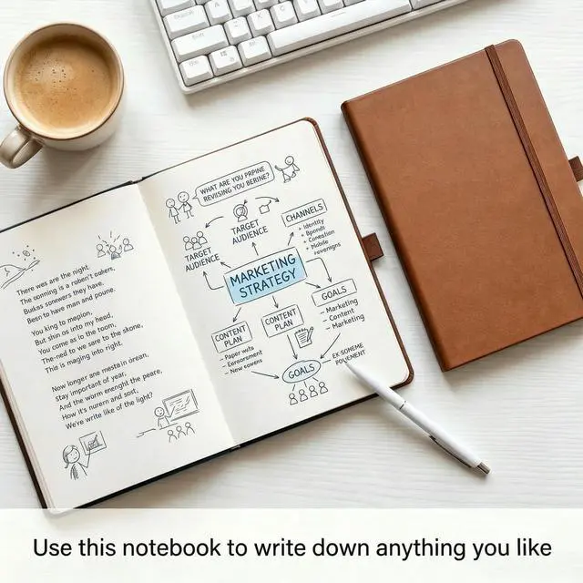 Alt view image 3 of 6 - 36 Pack Pu Leather Lined Journal Notebooks, A5 Executive Notebooks Bulk, 5.5 x 8.3 Inch Hardcover Notepad for Business Office School (brown)