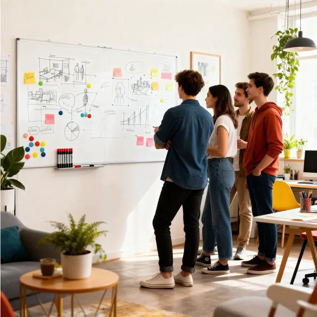 Alt view image 4 of 7 - 60x36 Large Whiteboard for Wall, Magnetic Dry Erase Board for Home Office | Smooth Magnetic Surface, Easy Erasing, Aluminum Frame, ABS Corners, Marker Tray and Mounting Hardware for Office and School