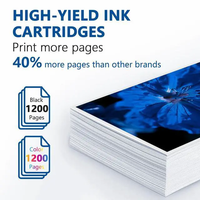Alt view image 3 of 7 - 822XL Black Cyan Magenta Yellow High Capacity Ink Cartridge Remanufactured Compatible Replacement for 822XL Ink Cartridge for WF-3820 WF-3823 WF-4820 WF-4830 WF-4833 WF-4834 Printers (4-Color)