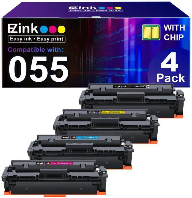 Main image of 055 055H Toner Cartridge Set MF743Cdw MF741Cdw MF740C | Compatible for Canon 055 Toner Cartridge Set to Use with Canon Color ImageCLASS MF745Cdw MF746Cdw LBP664Cdw LBP660C (4 Pack)