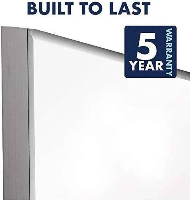 Alt view image 5 of 7 - Matrix Modular Magnetic Whiteboard, 23" x 23", Includes Tray and Marker, Silver Aluminum Frame (M2323)