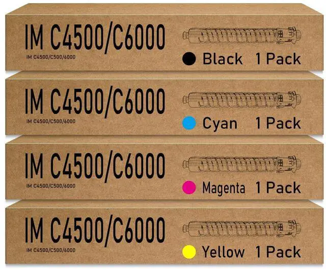 Main image of IM C4500 Toner Cartridge Replacement for Ricoh IM C6000 Printer | 842279 842280 842281 842282 High Yield for IM C5500 Savin Lanier 4-Pack Black Cyan Magenta Yellow 1BK/1C/1Y/1M
