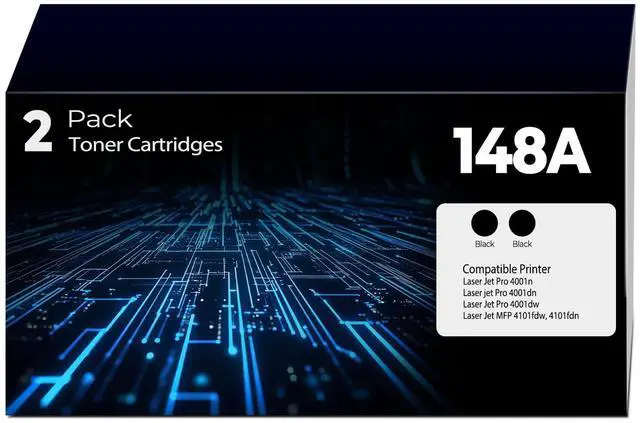 Main image of 148A Toner Cartridge 4001n 4101fdw 4001dn Toner 2 Pack Replacement for HP 148A 148X Toner Cartridges Black HP148A HPW1480A HP148X Work with HP Laser Jet Pro 4001n 4001dn 4001dw MFP 4101fdw 4101fdn