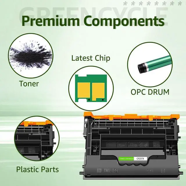 Alt view image 4 of 7 - Compatible Toner Cartridge Replacement for HP 37X CF237X 37A CF237A for HP Enterprise M608 M609 M608n M608dn M608x M609x MFP M631 M632 M633 Printer (Black, 2-Pack)
