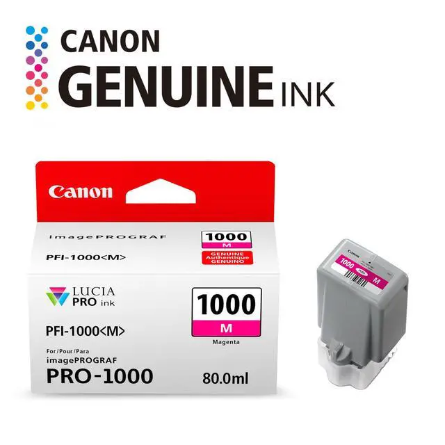 Alt view image 2 of 5 - PFI-1000 Genuine Magenta Ink Tank, Compatible with ImagePROGRAF PRO-1000 Printers