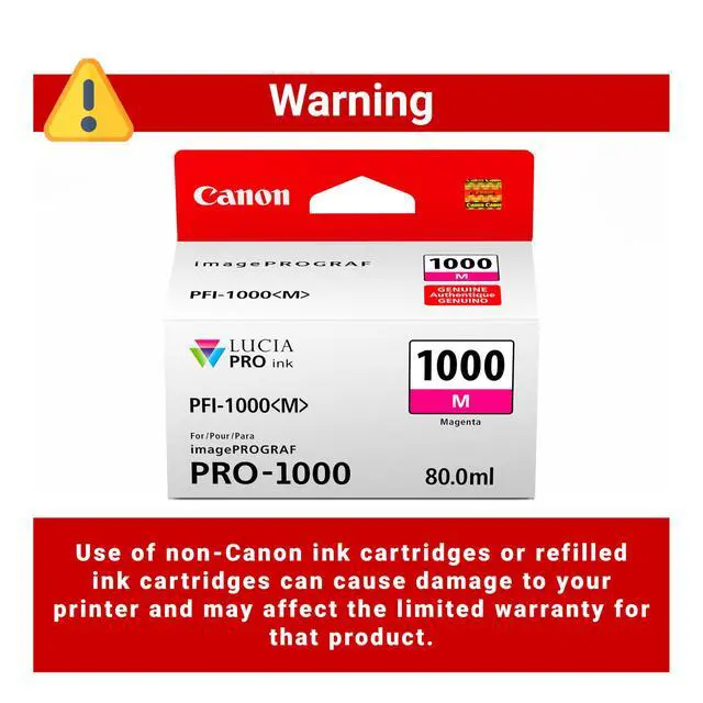 Alt view image 3 of 5 - PFI-1000 Genuine Magenta Ink Tank, Compatible with ImagePROGRAF PRO-1000 Printers