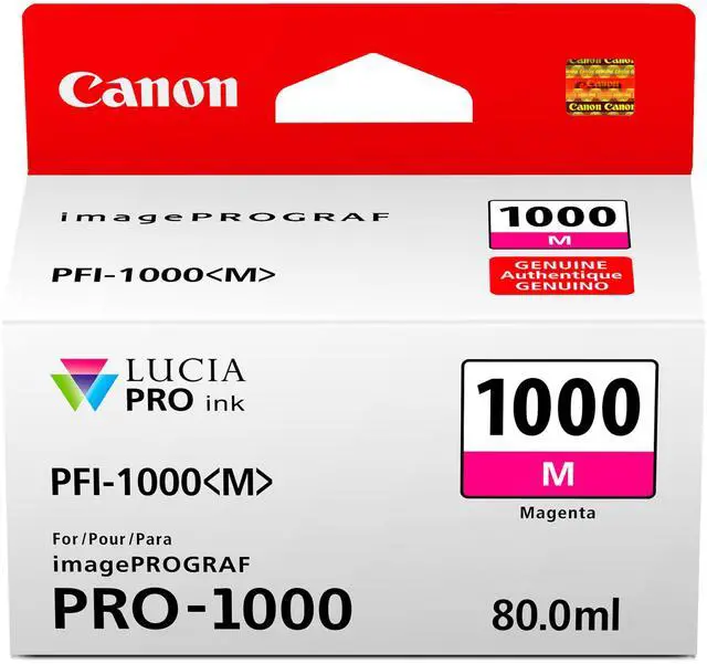 Main image of PFI-1000 Genuine Magenta Ink Tank, Compatible with ImagePROGRAF PRO-1000 Printers