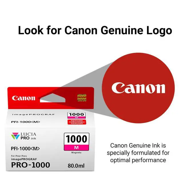 Alt view image 4 of 5 - PFI-1000 Genuine Magenta Ink Tank, Compatible with ImagePROGRAF PRO-1000 Printers