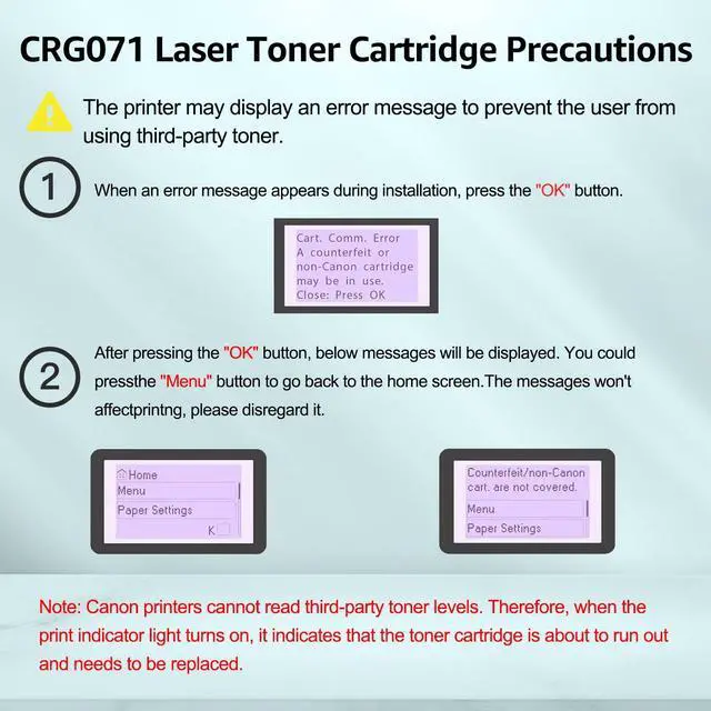 Alt view image 2 of 7 - 4PK 071 Compatible Toner Cartridge Replacement for Canon CRG 071 CRG-071 Use with LBP122dw LBP122 LBP120 MF270 Mf272dw Mf273dw Mf275dw Printer (Black, 1200Pages,No Chip)