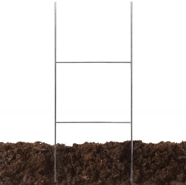 Main image of Yard Sign Stakes Heavy Duty Lawn Sign Stakes with H Design for 4mm/5mm Corrugated Plastic Signs Rust-Resistant Galvanized Steel Sign Stakes & Yard Sign Holders (100, 10×24")