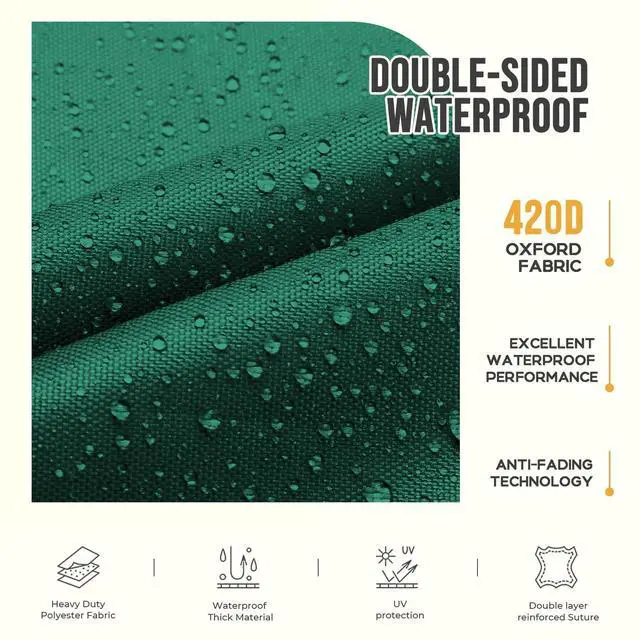 Alt view image 2 of 7 - 2 Pack Adirondack Chair Cushions, Waterproof & Fade-Resistant Outdoor Rocking Chair Cushion Set, Removable Seat Pads with Ties for High Back Dining or Patio Chairs, Green1#