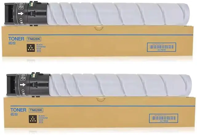 Main image of 2 Pack TN-628 TN628 Black Toner Cartridge Replacements for Konica Minolta Bizhub 450i 550i 650i C450i C550i C650i Printers