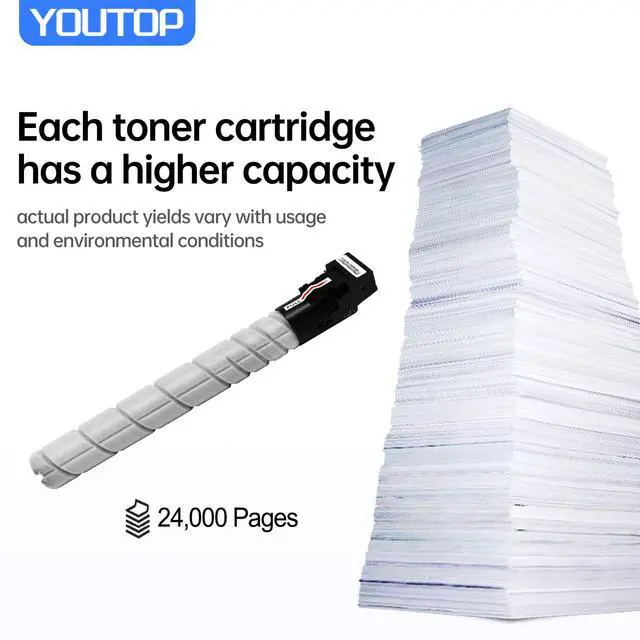 Alt view image 2 of 7 - 2 Pack TN-628 TN628 Black Toner Cartridge Replacements for Konica Minolta Bizhub 450i 550i 650i C450i C550i C650i Printers