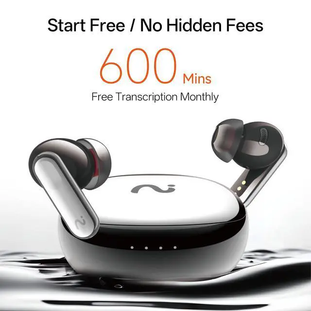 Alt view image 7 of 7 - Nano+ AI Voice Recorder Earbuds, AI Note Taker for Meetings & Calls | Real-time transcription and translation across 78 languages, AI-powered summaries, and 45 dB hybrid ANC