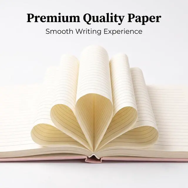 Alt view image 3 of 5 - 36 Pack Pu Leather Lined Journal Notebooks, A5 Executive Notebooks Bulk, 5.5 x 8.3 Inch Hardcover Notepad for Business Office School (light color)