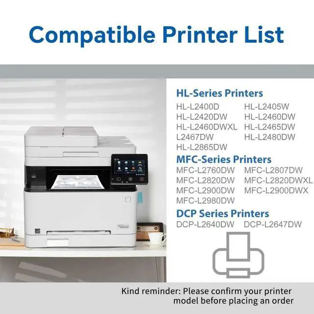 Alt view image 4 of 7 - TN830XL TN830 HL-L2460DW Toner Cartridge Replacement for Brother 830XL TN830 TN830XL Black Toner Cartridge Work with HL-L2460DW MFC-L2820DW HL-L2405W DCP-L2640DW HL-L2480DW Printers
