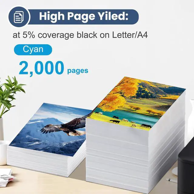 Alt view image 3 of 5 - C410 Toner Cartridge 006R04678 Cyan Toner Cartridges Compatible for Xerox Genuine C410 C410DN C415 C415DN Printers Series Standard Capacity 2,000 Pages 1-Pack Cyan