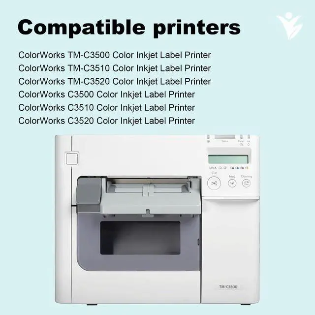 Alt view image 2 of 7 - SJIC22P Ink Cartridge Remanufactured Replacement for SJIC22P Ink Cartridges | SJIC22P-BK SJIC22P-C SJIC22P-M SJIC22P-Y with Colorworks TM-C3500 TM-C3510 TM-C3520 (4-Pack, Black, Cyan, Magenta, Yellow)