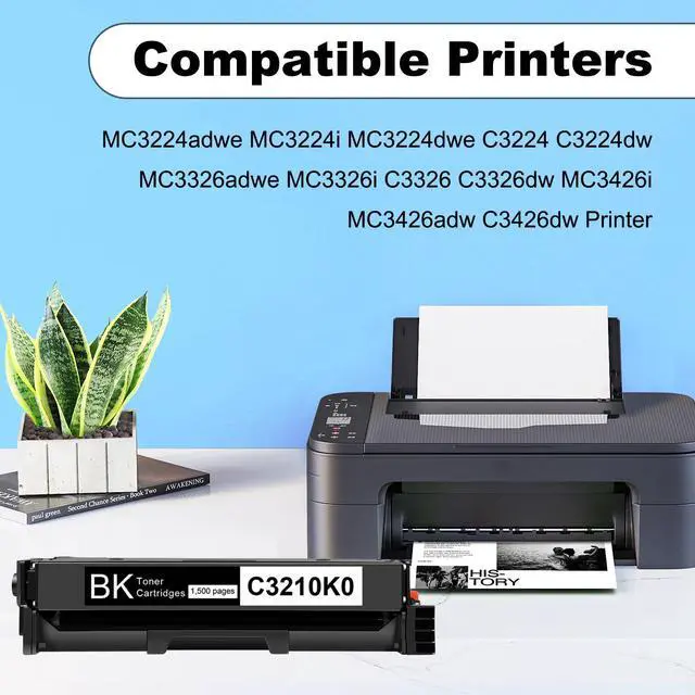Alt view image 2 of 5 - C3210K0 MC3224 Toner Cartridges Compatible for Lexmark C3224 C3326 Toner Cartridge C3210K0 for C3210 C3326 C3426 MC3224 MC3326 MC3426 Laser Printers (BK)