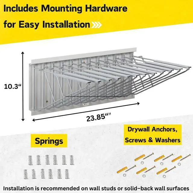 Alt view image 2 of 7 - Adir Wall Mount Blueprint Rack - Blue Print Organizer, Poster Wall Mount Display, Map Storage Holder with 12 Pivot Brackets - Plan Rack for Office (Without Blueprint Clamps)