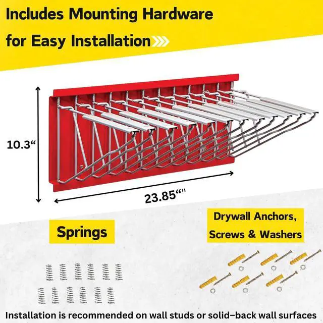 Alt view image 2 of 7 - Adir Wall Mount Blueprint Rack - Blue Print Organizer, Poster Wall Mount Display, Map Storage Holder with 12 Pivot Brackets - Plan Rack for Office (Without Blueprint Clamps)