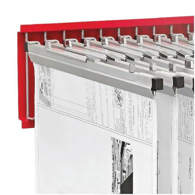 Alt view image 7 of 7 - Adir Wall Mount Blueprint Rack - Blue Print Organizer, Poster Wall Mount Display, Map Storage Holder with 12 Pivot Brackets - Plan Rack for Office (Without Blueprint Clamps)