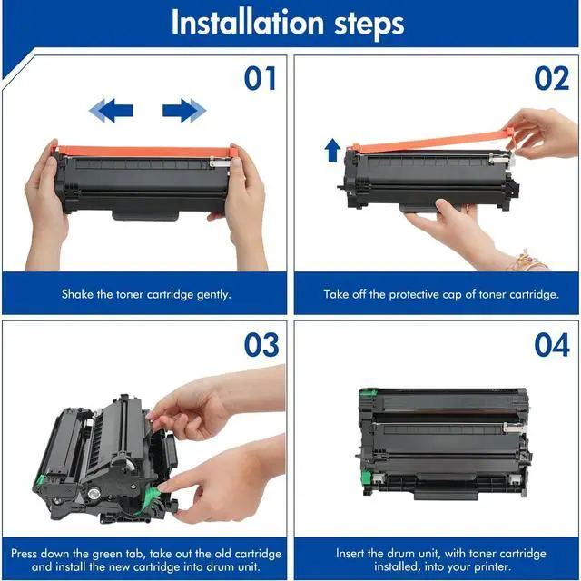 Alt view image 6 of 6 - TN760 TN-760 High Yield Black 2 Pack Compatible for Brother MFC-L2710DW | Compatible for Brother TN730 TN 760 Toner Cartridge for HL-L2395DW MFC-L2750DW HL-L2370DW HL-L2390DW DCP-L2550DW HL-L2350DW
