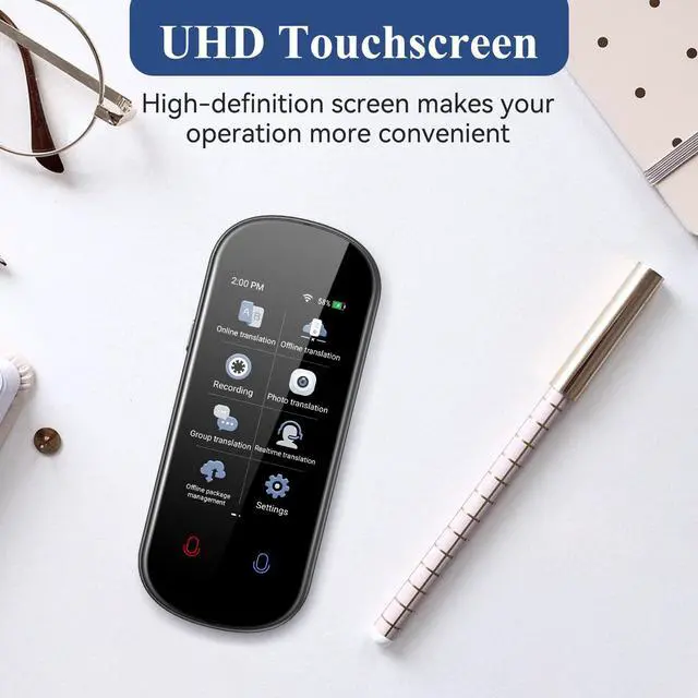 Alt view image 3 of 7 - Language Translator Device, VORMOR Two-Way AI Voice Translator for Voice/Text/Offline/Photo Translation 150+ Language Online Translation Portable Tow Way Translator Device for Business Learning Travel