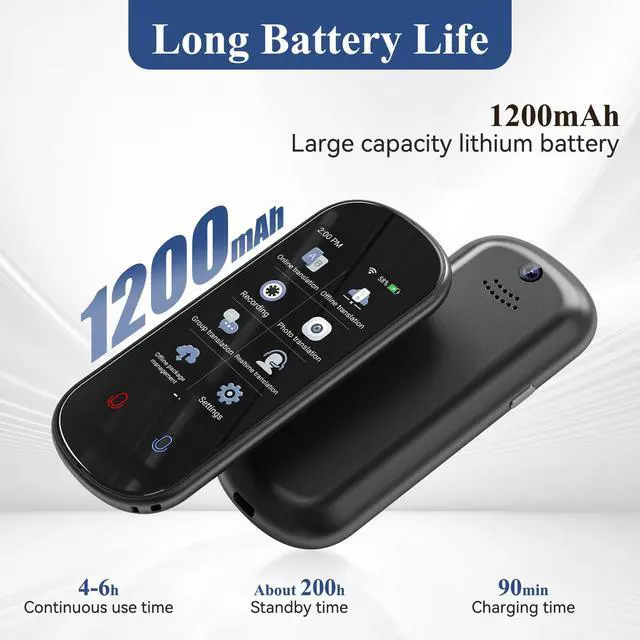 Alt view image 6 of 7 - Language Translator Device, VORMOR Two-Way AI Voice Translator for Voice/Text/Offline/Photo Translation 150+ Language Online Translation Portable Tow Way Translator Device for Business Learning Travel